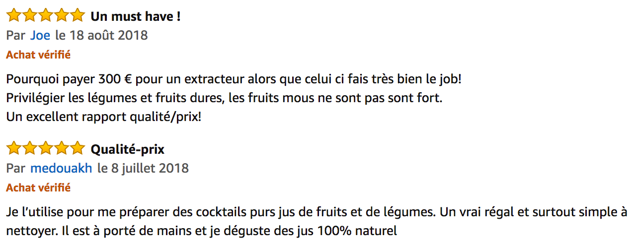 commentaire aicok horizontal